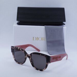 Dior WILDIOR BU 25G0 Cat Eye Sunglasses - Pink Havana/Plum